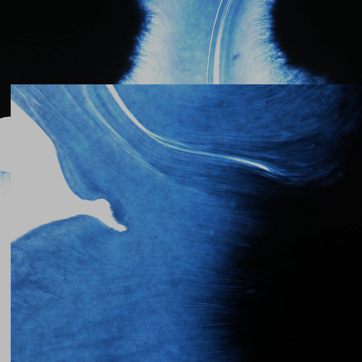 A moody swirl of blue.